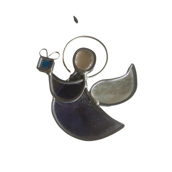 Lot of 8 1990's Collection of Stained Glass Art Angel Window Sun Catchers - Picture 4 of 9